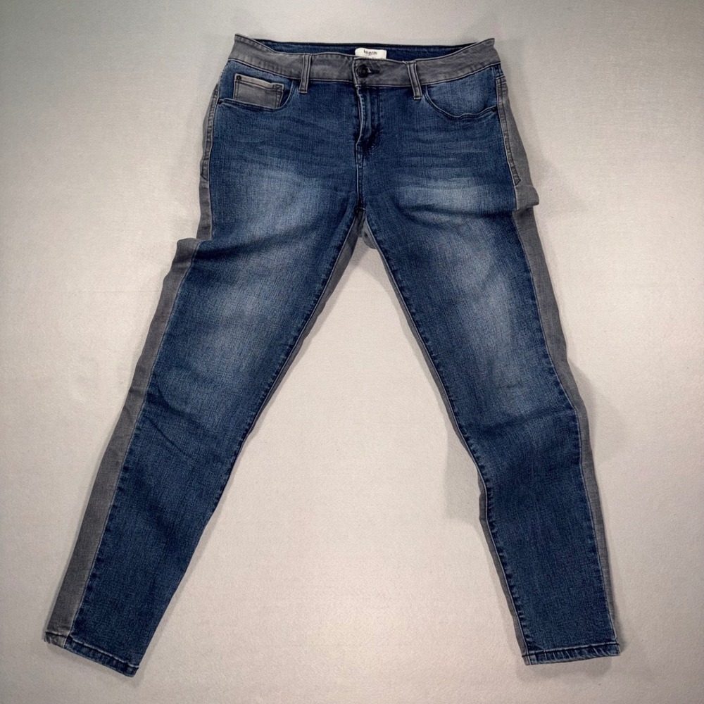 Kensie Jeans Womens Two Tone Blue Grey/Blue Jeans size 6/28